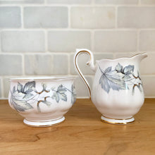Load image into Gallery viewer, Royal Albert Silver Maple Bone China Creamer & Sugar Set – England