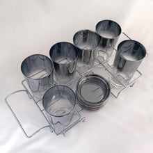Load image into Gallery viewer, Close-up of the silver ombre gradient on a 12oz Vitreon glass tumbler.