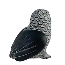 Load image into Gallery viewer, Pay homage to Canadian craftsmanship with this vintage snowy owl sculpture, faithfully reimagined from Thomas McPhee's cherished original. Each figurine is hand-carved using time-tested methods, shaped from a mineral composite that captures soapstone's distinctive warmth and tactile appeal. Born from BOMA Canada's celebrated 1970s–1990s legacy, this delightful piece brings personality and artistic soul to any shelf—a treasure for collectors and nature enthusiasts alike.