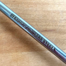 Load image into Gallery viewer, Skyline England maker's mark or stamp on the vintage 1950s stainless steel spoon set