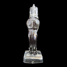 Load image into Gallery viewer, Vintage standing horse colt clear blown art glass figurine. Crafted by Heisey Glass, USA, 1933 - 1957. A beautiful piece to enhance your home's decor! In excellent used condition, free from chips, wear to the bottom with a few minor flea bites to one edge. Measures 5 inches tall.