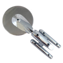 Load image into Gallery viewer, New in box Star Trek USS Enterprise NCC-1701 pizza cutter modeled after the original series. Made of all metal construction with a stainless steel blade. Officially licensed Star Trek collectible, designed by Think Geek™ 2010. Boldly cut pizza where no man has cut before!
In excellent used condition, in original box.