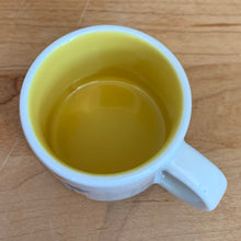 Load image into Gallery viewer, This sweet Starbucks collectible "FLORIDA" mini ceramic mug Christmas ornament from the "You Are Here" Collection, 2016. This white mug features a graphic skyline design in shades of yellow, orange and blue with yellow interior. Celebrate the sunshine state with an espresso!
In excellent condition, free from chips/cracks/wear.
Measures 2 3/8 x 1 7/8 inches
Capacity 2 ounces