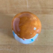 Load image into Gallery viewer, Vintage "Sugar and Spice and Everything Nice" decanters and jar lid. Created by Earl Bernhard and made in Japan. Sweet decorative ceramics! Sugar and Spice decanter jars measure 2 1/8 x 5 1/4 Everything Nice lid measures 2 1/4 x 3 1/8 (chip to underside of rim)