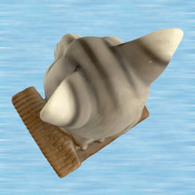 Load image into Gallery viewer, Overhead view of vintage tabby cat ceramic bookend, Lefton Enesco style, Japan 1950s–60s — excellent condition