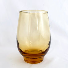 Load image into Gallery viewer, Vintage Mid-Century Amber "Tempo" 10 Oz Flat Glass Tumbler, Libbey Glass, USA
