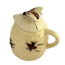 Load image into Gallery viewer, Tropic Bee Ceramic Beehive Honey Pot — Vintage Japan, 1950s–80s
