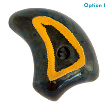 Load image into Gallery viewer, Large vintage turquoise drip glaze atomic shaped redware pottery ashtray. Crafted by Blue Mountain Pottery, Canada, 1960s. The quintessential retro ashtray, a must for any BMP collector!
In excellent condition, no chips, cracks or repairs.
Measures 11 1/2 x 8 x 2 1/2 inches