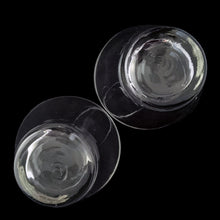 Load image into Gallery viewer, Vintage 2-part glass condiment server with rose embossed aluminum lids in a chrome caddy. Crafted by Dominion Glass, Canada, 1950s. Love the conical shape of the glass and the styling on the caddy....very mid-century modern and a great way to serve your favourite fixings.
In excellent condition, no chips.
Overall measures 7 x 3 1/2 x 5 3/8 inches