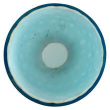 Load image into Gallery viewer, Interior and rim of the antique Victorian fairy lamp top showing condition