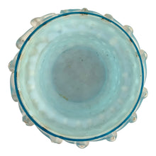 Load image into Gallery viewer, Interior base rim of antique Victorian fairy lamp showing as-found condition chipping