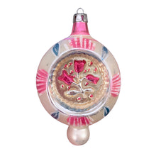 Load image into Gallery viewer, Vintage Fuchsia Silver Mercury Glass Reflector Christmas Ornament