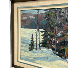 Load image into Gallery viewer, Original Oil Painting – Winter Forest Landscape by Lawrence Nickle, Framed Canadian Art