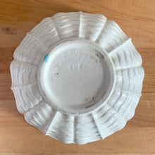 Load image into Gallery viewer, Jacks Daughter of All Trades Vintage Antique Mid-Century Modern Store Shop Reseller Etsy Shopify Toronto Canada Free Porch Pick Up Local Delivery Worldwide Shipping Judy Weinberg Unique Housewarming Sustainable Home Decor Collectible Collector Gift Farmhouse Cottagecore Cottage Grannycore Shabby Chic glossy white ceramic mixing bowl horizontal waves Robinson Ransbottom Pottery Co 1960 kitchen art pottery