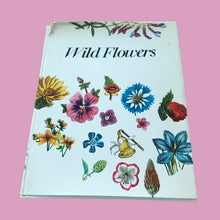Load image into Gallery viewer, Wild Flowers hardcover book by Matthias Hermann, Galahad Books 1973 — front cover showing botanical illustration title design, vintage condition with tear to the cover jacket