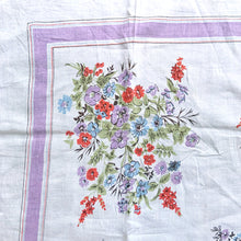 Load image into Gallery viewer, Wilendur Daisy Bouquets Vintage Tablecloth, 48" x 50"