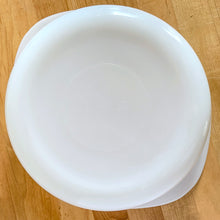 Load image into Gallery viewer, Vintage Glasbake milk glass round lidded 3 quart casserole dish featuring the "Daisy Days" pattern in yellow, with a clear lid. Manufactured either by the McKee or Jeannette Glass Company in the USA, circa 1960s Perfect for storing, serving, and cooking!