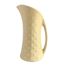 Load image into Gallery viewer, Vintage Matte Yellow "Hobnail Line" Handled Pitcher, Nelson McCoy Pottery, USA