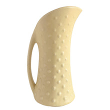 Load image into Gallery viewer, Vintage Matte Yellow "Hobnail Line" Handled Pitcher, Nelson McCoy Pottery, USA