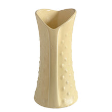 Load image into Gallery viewer, Vintage Matte Yellow "Hobnail Line" Handled Pitcher, Nelson McCoy Pottery, USA