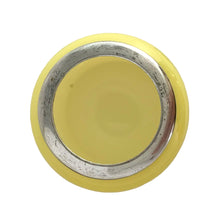 Load image into Gallery viewer, Gorgeous antique Victorian yellow over white cased glass muffineer with pierced silver plate lid. The lid is marked EPNS with S&B inside a shield. Maker was likely Smith & Bartlam, Birmingham, England, circa 1890s. Perfect for sprinkling icing sugar or cinnamon over muffins and desserts. In excellent condition, with age appropriate wear to the silver Measures 3 1/8 x 7 1/8 inches