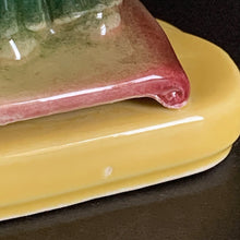 Load image into Gallery viewer, Jacks Daughter of All Trades Vintage Antique Mid-Century Kitsch Store Shop Reseller Etsy Shopify Toronto Canada Free Porch Pick Up Local Delivery Worldwide Shipping Judy Weinberg Unique Housewarming Gift Sustainable Gift Home Decor Collectible Collector Gift Farmhouse Cottagecore Cottage Lodge Shabby Chic ceramic vase planter Chinoiserie style Asian figure yellow bamboo shape 702 Shawnee Pottery USA bud vase