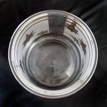 Load image into Gallery viewer, Vintage Glass Canister with Clear and Frosted Glass with Gold Atomic Stars Anchor Hocking Bartlett Collins Tableware Glassware Home Decor Boho Bohemian Shabby Chic Cottage Farmhouse Victorian Mid-Century Modern Industrial Retro Flea Market Style Unique Sustainable Gift Antique Prop GTA Eds Mercantile Hamilton Freelton Toronto Canada shop store community seller reseller vendor Collector Collection Collectible