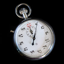 Load image into Gallery viewer, Vintage Chrome Pocket Timer w/ 30-minute Register and Fifth Second Movement, Reference 109.400, Swiss Made