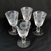 Load image into Gallery viewer, Vintage Cut "Corn Flower" Line 73 Shot/Sherry Glass, WJ Hughes, Canada