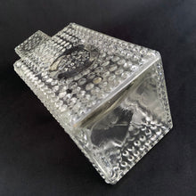 Load image into Gallery viewer, Jacks Daughter of All Trades Vintage Antique Retro Mid-Century Modern Kitsch Store Shop Reseller Etsy Shopify Toronto Canada Free Porch Pick Up Local Delivery Worldwide Shipping Judy Weinberg Christmas Hanukkah Unique Sustainable Gift clear glass liquor decanter hobnail pattern barware