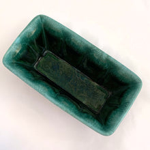 Load image into Gallery viewer, Vintage Hull Pottery Green Drip Glaze Rectangular Planter Houseplant Succulent Violets Teal Forest Ceramic Shabby Chic Farmhouse Flea Market Style Garden Container Home Decor Freelton Antique Mall Toronto Canada Hamilton