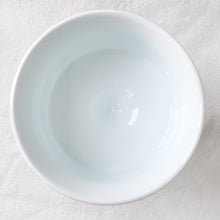 Load image into Gallery viewer, This classic vintage milk glass round pedestal compote in the "Crown" pattern makes a great serving dish for candy, nuts. Alternatively, repurpose on a bathroom vanity to hold cotton balls or bath bombs or use in the office to hold small supplies. This sweet piece of pressed glass will enhance any decor style! In excellent condition, free from chips or cracks. Manufactured by Colony (Indiana Glass Co.) circa 1960/70s. Measures 5 x 5 1/4 inches