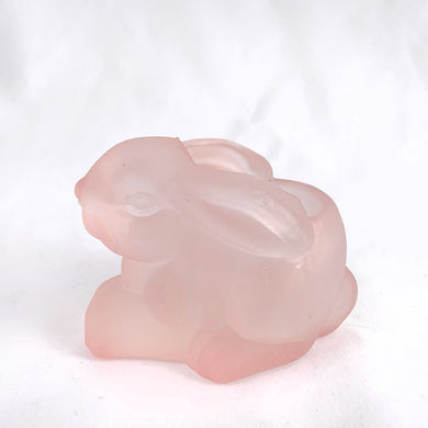 Vintage pink satin glass bunny rabbit votive candle holder. The perfect addition to your rabbit collection. Dress up your Easter decor with this little sweetheart!  In excellent condition, free from chips.  Measures 3 1/2 x 2 5/8 x 2 1/2 inches   