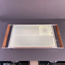 Load image into Gallery viewer, Vintage Salton Hotray Electric Warming Tray, Silver Zig Zag Geometric Design, Mid Century Modern