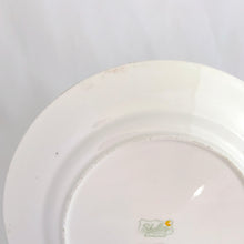 Load image into Gallery viewer, Lovely vintage Phlox Yellow Trim teacup, saucer and salad plate trio. Produced by Shelley, England. Circa 1940. In excellent vintage condition, free from chips/cracks. Minor manufacturer's defect on rim of salad plate and underside has slight discoloration (see photos). Cup measures 3-1/4" x 2-5/8" with registration mark "795072" and a green infinity sign. Saucer measures 5-3/8" marked "071 D" Plate measures 6-7/8" "IDEAL CHINA No. C.R.071" yellow "C" 2 dots