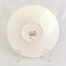Load image into Gallery viewer, Lovely vintage Phlox Yellow Trim teacup, saucer and salad plate trio. Produced by Shelley, England. Circa 1940. In excellent vintage condition, free from chips/cracks. Minor manufacturer's defect on rim of salad plate and underside has slight discoloration (see photos). Cup measures 3-1/4" x 2-5/8" with registration mark "795072" and a green infinity sign. Saucer measures 5-3/8" marked "071 D" Plate measures 6-7/8" "IDEAL CHINA No. C.R.071" yellow "C" 2 dots
