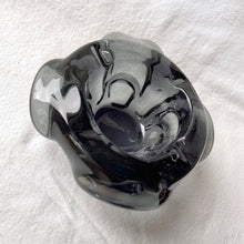 Load image into Gallery viewer, Vintage smokey amethyst hand blown art glass bowl or ashtray. Crafted by Josef Hospodka for Chribska Glassworks, Czechoslovakia, circa 1960s. It features a compact design and the hand blown technique created a stunning pattern on this unique ashtray. A great way to begin or add to your art glass collection! In excellent condition, no chips or cracks, polished bottom with minor wear. Measures 6 x 2 1/2 inches