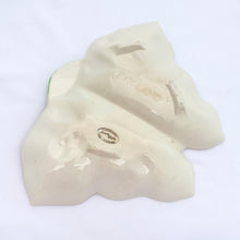 Load image into Gallery viewer, Jacks Daughter of All Trades Vintage Antique Mid-Century Kitsch Store Shop Reseller Etsy Shopify Toronto Canada Free Porch Pick Up Local Delivery Worldwide Shipping Judy Weinberg Unique Housewarming Gift Sustainable Gift Wedding Gift Home Decor Collectible Collector Gift Farmhouse Cottagecore Cottage Lodge Shabby Chic ceramic butterfly shaped divided dish Avonware England 1950s candy dish trinket dish