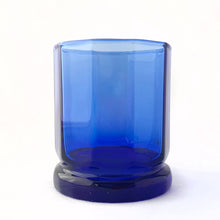 Load image into Gallery viewer, Vintage set of six "Essex" cobalt blue double old fashioned glass tumbler. Crafted by Anchor Hocking, USA, between 2003 - 2008. A great addition to your everyday drinkware or barware. In excellent condition, free from chips. Measures 3 x 3-3/4 inches