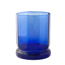 Load image into Gallery viewer, Vintage set of six "Essex" cobalt blue double old fashioned glass tumbler. Crafted by Anchor Hocking, USA, between 2003 - 2008. A great addition to your everyday drinkware or barware. In excellent condition, free from chips. Measures 3 x 3-3/4 inches