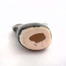 Load image into Gallery viewer, Jacks Daughter of All Trades Vintage Antique Mid-Century Kitsch Store Shop Reseller Etsy Shopify Toronto Canada Free Porch Pick Up Local Delivery Worldwide Shipping Judy Weinberg Unique Housewarming Gift Sustainable Gift Wedding Gift Home Decor Collectible Collector Gift Farmhouse Cottagecore Cottage Lodge Shabby Chic Industrial Hollywood Regency miniature Tonala folk art pottery rooster bird figurine hand painted in gray Mexico 1960s