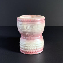 Load image into Gallery viewer, Vintage white lustreware ceramic baby bootie planter with pink bows and edge details, and a hint of blue. Crafted by Rubens Originals, Japan, 1950s. Adorable in a baby's nursery to house a small houseplant or use it to store accessories!
In excellent condition, no chips or cracks. Maker's mark.
Measures 4 x 4 x 3 inches