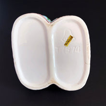 Load image into Gallery viewer, Jacks Daughter of All Trades Vintage Antique Mid-Century Kitsch Store Shop Reseller Etsy Shopify Toronto Canada Free Porch Pick Up Local Delivery Worldwide Shipping Judy Weinberg Unique Housewarming Gift Sustainable Gift Home Decor Collectible Collector Gift Farmhouse Cottagecore Cottage Lodge Shabby Chic white pink blue baby booties ceramic planter Nancy Pew Giftware Taiwan 1970s baby nursery decor baby shower gift