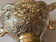 Load image into Gallery viewer, Jacks Daughter of All Trades Vintage Antique Mid-Century Kitsch Store Shop Reseller Etsy Shopify Toronto Canada Free Porch Pick Up Local Delivery Worldwide Shipping Judy Weinberg Unique Housewarming Gift Sustainable Gift Wedding Gift Home Decor Collectible Collector Gift Farmhouse Cottagecore Cottage Lodge Shabby Chic Industrial Hollywood Regency silver plate creamer sugar tray set embossed florals smooth white enamel Himark Japan 1960s tableware tea party
