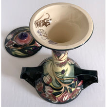 Load image into Gallery viewer, Vintage "Symphony" Lidded Bonbonnier, 2003 Collectors Club Exclusive, Emma Bossons, Moorcroft Pottery, England