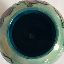 Load image into Gallery viewer, Vintage Mid-Century Mid Century 1950 Moorcroft Art Pottery Spring Flowers Miniature Vase, Stoke-on-Trent, England Nouveau Deco Ceramic Hand Painted slip glaze home decor floral flower bouquet arrangement unique housewarming wedding anniversary birthday mothers day gift Toronto Canada antique shop store community seller reseller vendor