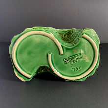 Load image into Gallery viewer, Jacks Daughter of All Trades Vintage Antique Mid-Century Kitsch Store Shop Reseller Etsy Shopify Toronto Canada Free Porch Pick Up Local Delivery Worldwide Shipping Judy Weinberg Unique Housewarming Gift Sustainable Gift Home Decor Collectible Collector Gift Farmhouse Cottagecore Cottage Lodge Shabby Chic ceramic planter rusty red bridge green pond Shawnee Pottery USA 1950