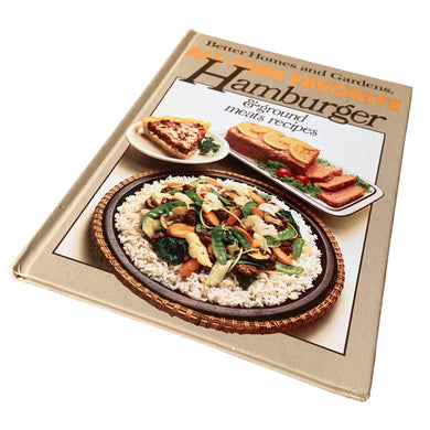 Better Homes and Gardens is known for its fabulous cookbooks. This hardcover cookbook focuses on All-Time Favorite Hamburger & Ground Meats recipes. Its 96 pages are filled with amazing recipes along with many colour photographs. Originally published by Meredith Corporation, USA, 1980. This is the first edition, fifth printing, 1981.

In great vintage condition.