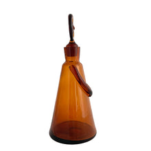 Load image into Gallery viewer, Side view of Erik Höglund People decanter with applied arms and anthropomorphic form
