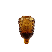 Load image into Gallery viewer, Put a spring in your step with this vintage colonial amber Hobnail pressed glass slipper shoe with cat. Crafted by Fenton Art Glass, USA, 1959 - 1982. Collect all the colours!

It's in excellent condition, no chips.

Measures 5 3/4 x 1 1/2 x 3 inches
